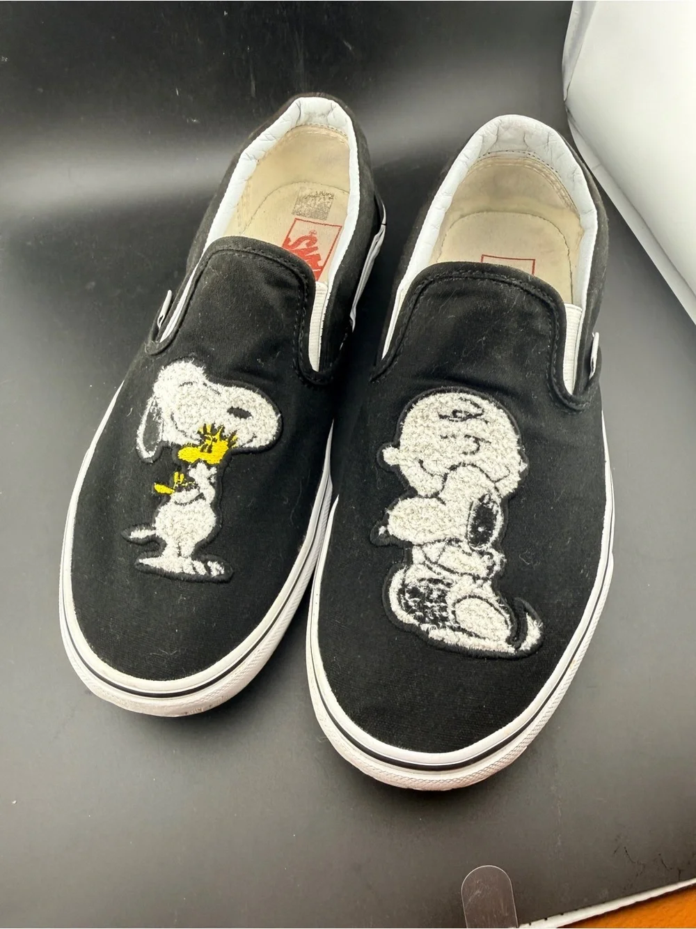 Rare Limited Edition Vans Slip-On Sneakers with Peanuts Embroidery